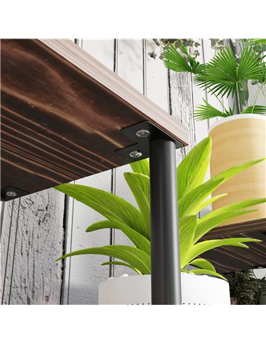 Outsunny Four-Tier Wooden Shelf Plant Stand