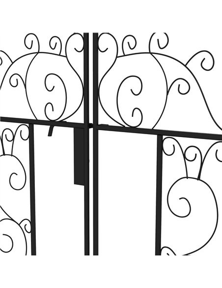 Outsunny Outdoor Garden Arch with Double Gates, Metal Garden Arbor for Climbing Plants, Roses, Vines, Wedding Arch for Outdoor,  - pic 129555 | FastDaddyshop