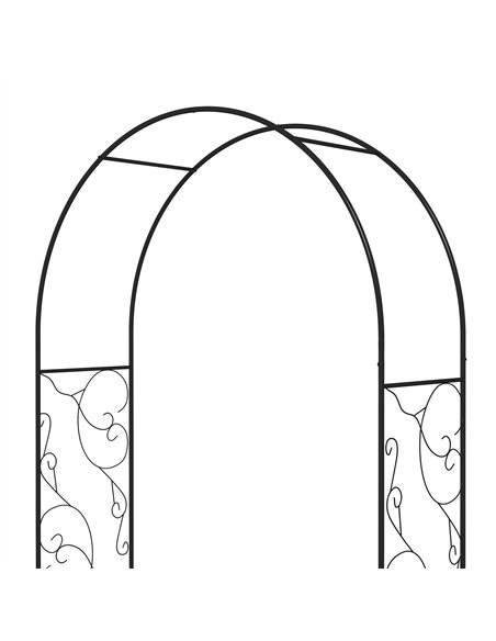 Outsunny Outdoor Garden Arch with Double Gates, Metal Garden Arbor for Climbing Plants, Roses, Vines, Wedding Arch for Outdoor,  - pic 129556 | FastDaddyshop