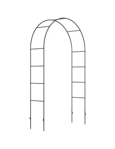 Outsunny Outdoor Garden Arch, Metal Garden Arbor for Climbing Plants, Roses, Vines, Wedding Arch for Outdoor, 140L x 40W x 240H 
