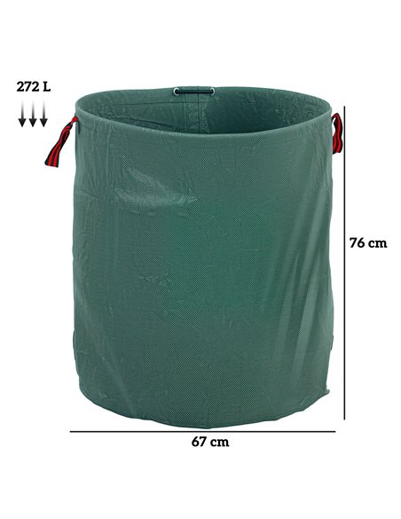 Outsunny Garden Waste Bags, 272L x 3 Heavy Duty Garden Bags, Foldable and Reusable Garden Sacks with Handles for Collecting Gard - pic 129596 | FastDaddyshop