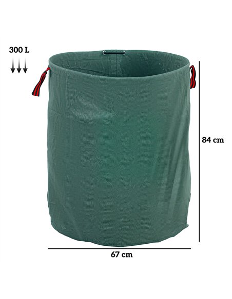 Outsunny Garden Waste Bags, 300L x 3 Heavy Duty Garden Bags, Foldable and Reusable Garden Sacks with Handles for Collecting Gard - pic 129605 | FastDaddyshop