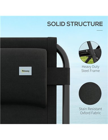Outsunny Zero Gravity Lounger Chair, Folding Reclining Patio Chair with Padded Seat, Cup Holder, Soft Cushion and Headrest for P