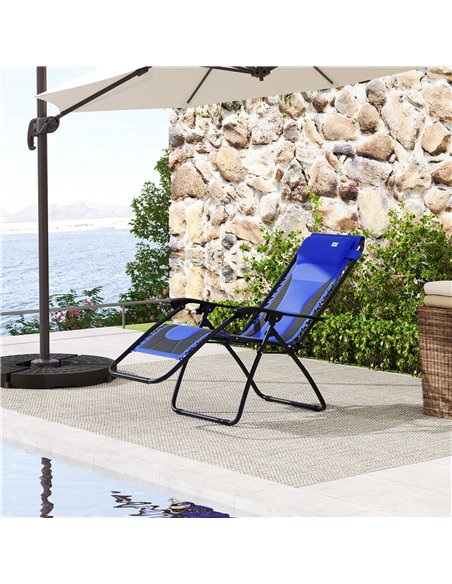 Outsunny Zero Gravity Lounger Chair, Folding Reclining Patio Chair with Padded Seat, Cup Holder, Soft Cushion and Headrest for P - pic 129646 | FastDaddyshop