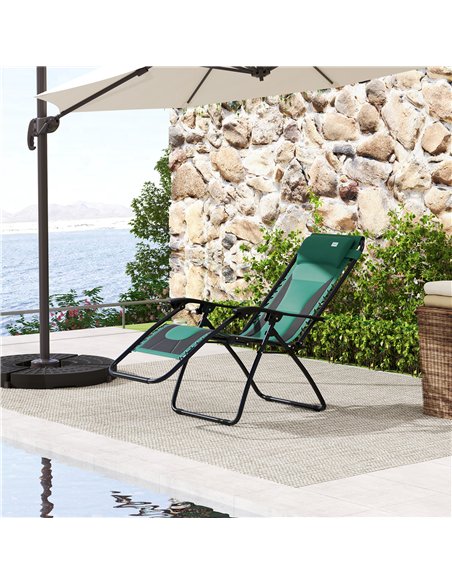 Outsunny Zero Gravity Lounger Chair, Folding Reclining Patio Chair with Padded Seat, Cup Holder, Soft Cushion and Headrest for P - pic 129655 | FastDaddyshop