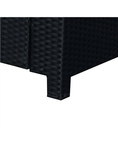 Outsunny 2 Seater Garden Furniture, Rattan Sofa with Soft Padded Cushion and Armrests, Wicker Garden Loveseat for Patio, Black