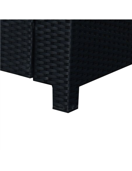 Outsunny 2 Seater Garden Furniture, Rattan Sofa with Soft Padded Cushion and Armrests, Wicker Garden Loveseat for Patio, Black - pic 129701 | FastDaddyshop
