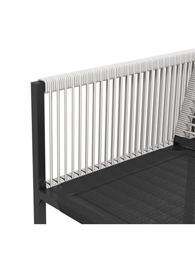 Outsunny Five-Piece Metal Dining Set, with Folding Back Chairs, Light Grey