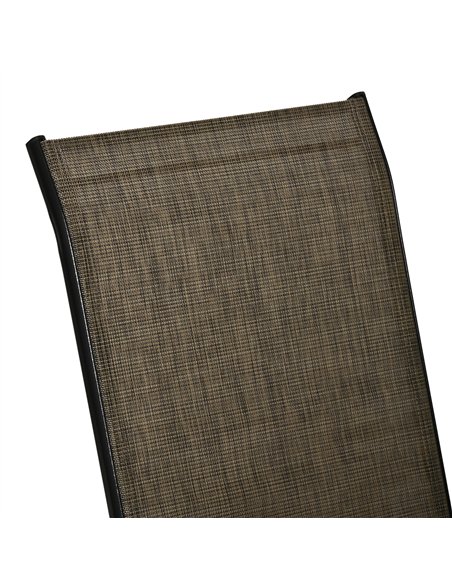 Outsunny Set of Four Stackable Mesh Seat Chairs - Mixed Brown - pic 129906 | FastDaddyshop