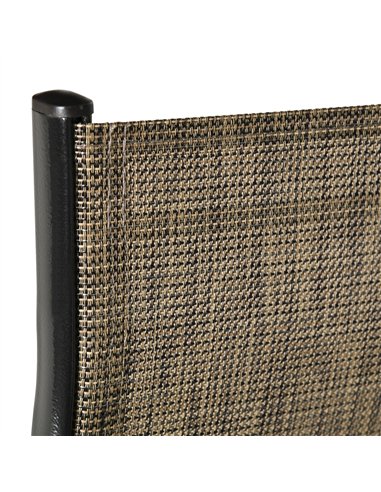 Outsunny Set of Four Stackable Mesh Seat Chairs - Mixed Brown