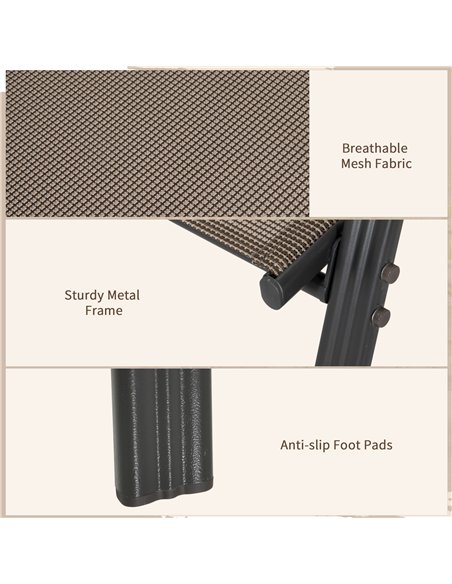 Outsunny Set of Four Stackable Mesh Seat Chairs - Grey - pic 129923 | FastDaddyshop