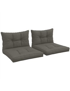 Outsunny 2-Piece Seat Cushions Back Pillows Replacement, Patio Chair Cushions Set for Indoor Outdoor, Charcoal Grey