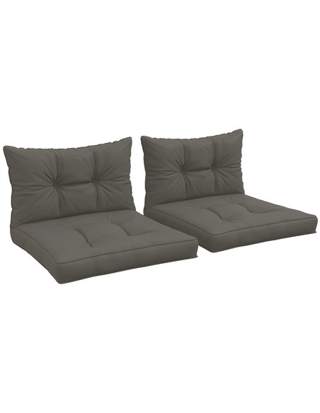 Outsunny 2-Piece Seat Cushions Back Pillows Replacement, Patio Chair Cushions Set for Indoor Outdoor, Charcoal Grey - pic 129927 | FastDaddyshop