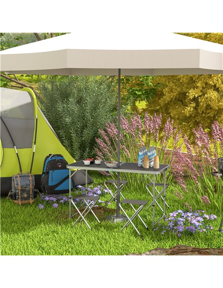 Outsunny Four-Person Foldable Aluminium Picnic Set - pic 129964 | FastDaddyshop