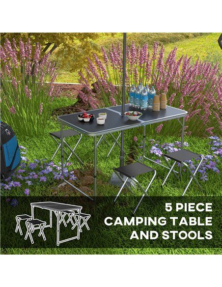 Outsunny Four-Person Foldable Aluminium Picnic Set - pic 129966 | FastDaddyshop