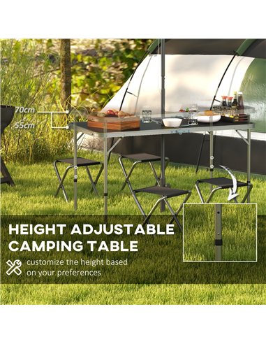 Outsunny Four-Person Foldable Aluminium Picnic Set