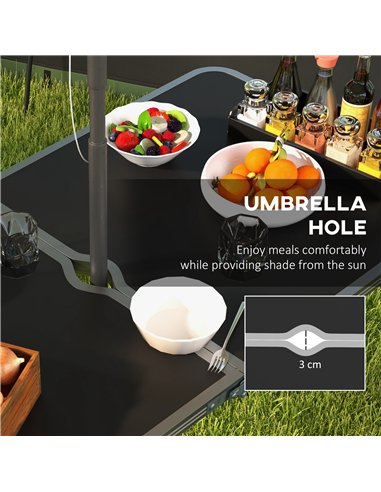 Outsunny Four-Person Foldable Aluminium Picnic Set