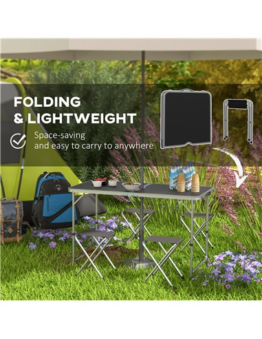 Outsunny Four-Person Foldable Aluminium Picnic Set