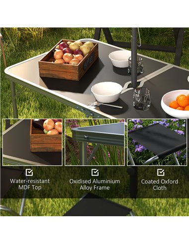 Outsunny Four-Person Foldable Aluminium Picnic Set