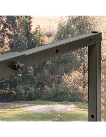 Outsunny Firewood Log Rack Set of 2, Retractable Metal Wood Store Holder, Indoor Outdoor Fireplace Log Storage Shelf with Hooks, - pic 129980 | FastDaddyshop