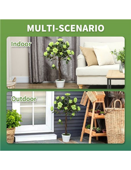 Outsunny Set of Two Faux Rose Trees - Green - pic 129993 | FastDaddyshop