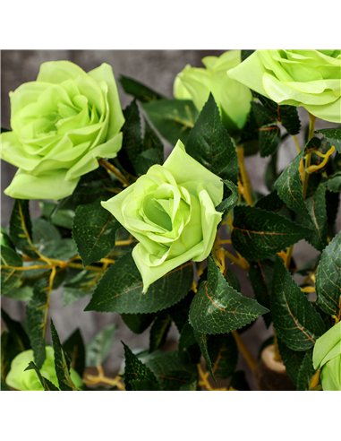 Outsunny Set of Two Faux Rose Trees - Green