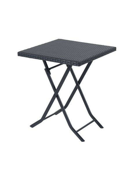 Outsunny Rattan Garden Furniture 2-Seater Wicker Garden Furniture Patio Wicker Bistro Set Folding (Black) - pic 13000 | FastDaddyshop