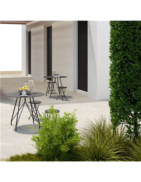 Outsunny Set of Four Folding Carry Stools - Charcoal Grey - pic 130042 | FastDaddyshop