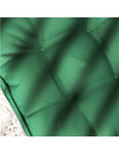 Outsunny Set of 4 Garden Seat Cushion with Ties, 42 x 42cm Replacement Dining Chair Seat Pad, Green