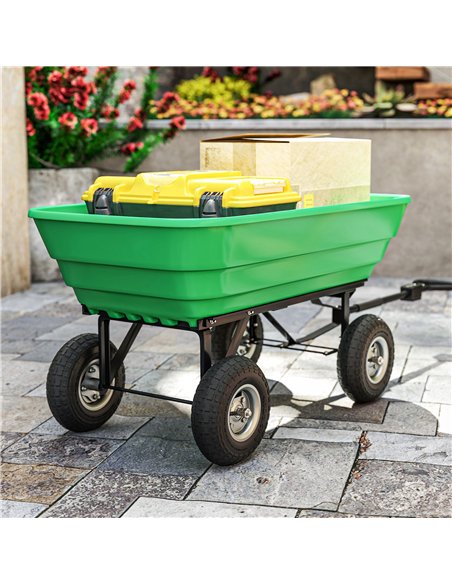 Outsunny Set of 4 Pneumatic Wheels, 10" Wheelbarrow Wheels Replacement for Barn Carts, Hose Carts, Garden Carts, Sack Trucks, Bl - pic 130175 | FastDaddyshop
