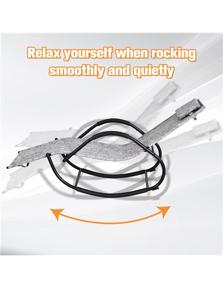 Outsunny Steel Frame Zero Gravity Rocking Lounge Chair w/ Pillow Grey - pic 130203 | FastDaddyshop