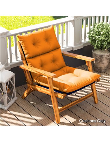 Outsunny 115 x 56cm Rocking Chair Padded Seat Cushion - Orange