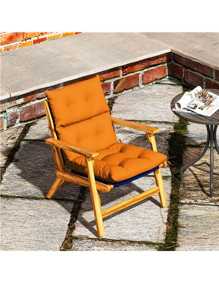Outsunny 115 x 56cm Rocking Chair Padded Seat Cushion - Orange - pic 130258 | FastDaddyshop