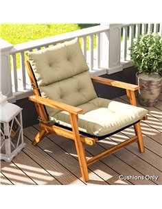 Outsunny 115 x 56cm Rocking Chair Padded Seat Cushion - Beige 2