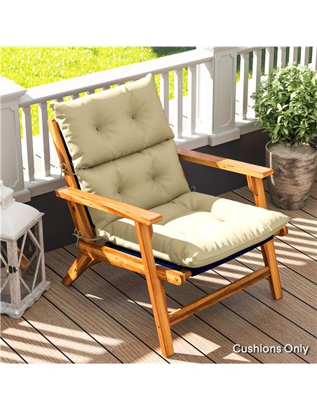 Outsunny 115 x 56cm Rocking Chair Padded Seat Cushion - Beige - pic 130261 | FastDaddyshop