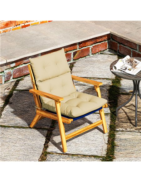 Outsunny 115 x 56cm Rocking Chair Padded Seat Cushion - Beige - pic 130267 | FastDaddyshop
