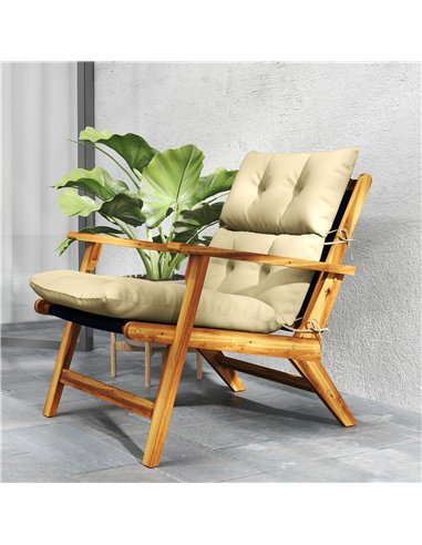Outsunny 115 x 56cm Rocking Chair Padded Seat Cushion - Beige