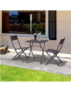Outsunny 2-Seater Rattan Furniture Set, Brown 2