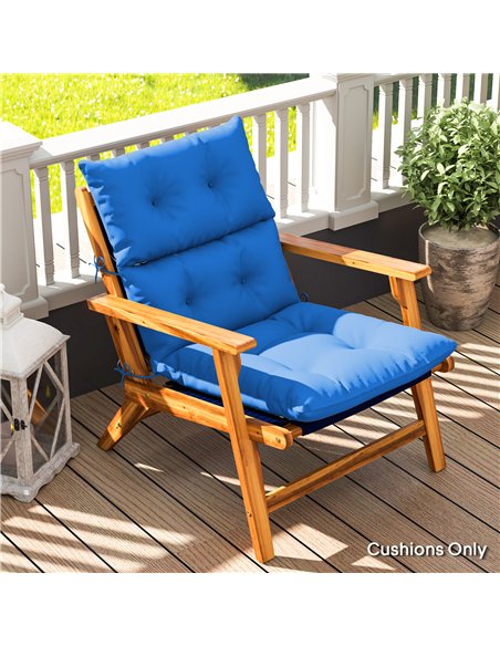 Outsunny 115 x 56cm Rocking Chair Padded Seat Cushion - Blue - pic 130270 | FastDaddyshop