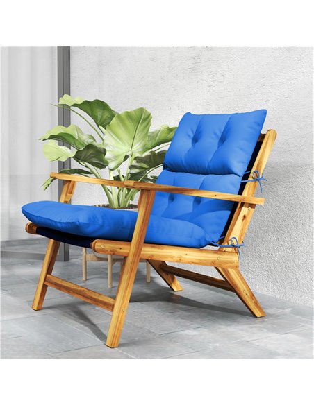 Outsunny 115 x 56cm Rocking Chair Padded Seat Cushion - Blue - pic 130277 | FastDaddyshop