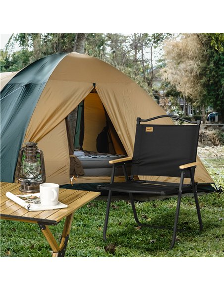 Outsunny Camping Chair for Adults, Lightweight Folding Chair, Portable Chair for Camping, Fishing, Beach and Outdoor Travel, Bla - pic 130279 | FastDaddyshop
