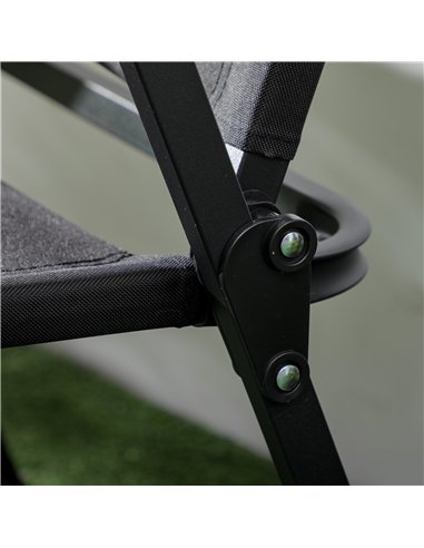 Outsunny Camping Chair for Adults, Lightweight Folding Chair, Portable Chair for Camping, Fishing, Beach and Outdoor Travel, Bla