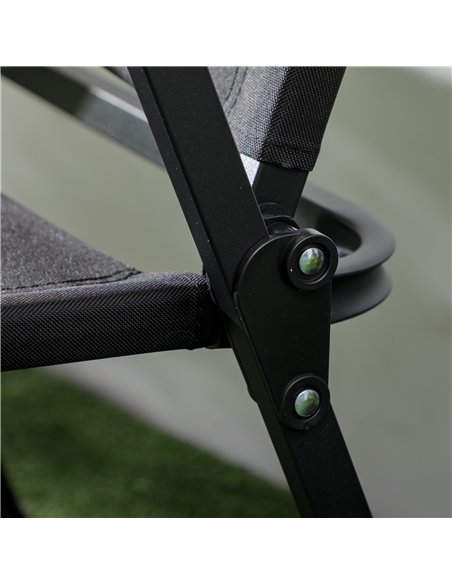 Outsunny Camping Chair for Adults, Lightweight Folding Chair, Portable Chair for Camping, Fishing, Beach and Outdoor Travel, Bla - pic 130286 | FastDaddyshop