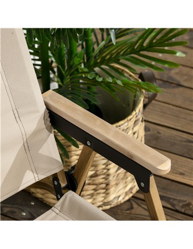 Outsunny Camping Chair for Adults, Lightweight Folding Chair, Portable Chair for Camping, Fishing, Beach and Outdoor Travel, Kha