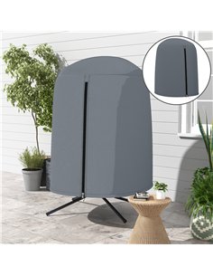 Outsunny 190 x Φ128cm Hanging Egg Chair Furniture Cover - Grey 2