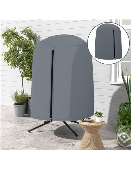 Outsunny 190 x Φ128cm Hanging Egg Chair Furniture Cover - Grey - pic 130306 | FastDaddyshop