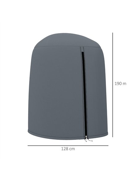Outsunny 190 x Φ128cm Hanging Egg Chair Furniture Cover - Grey - pic 130307 | FastDaddyshop
