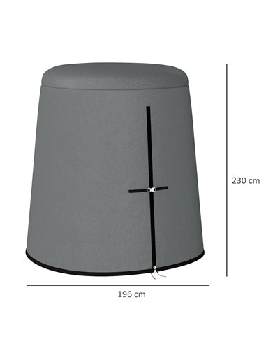 Outsunny 196 x 230 cm Hanging Egg Chair Protective Cover - Grey