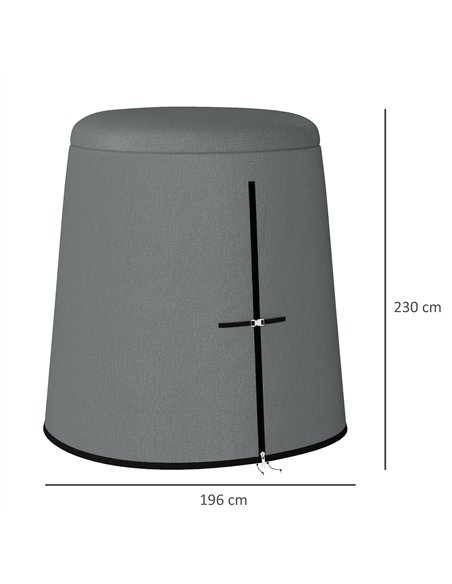 Outsunny 196 x 230 cm Hanging Egg Chair Protective Cover - Grey - pic 130334 | FastDaddyshop