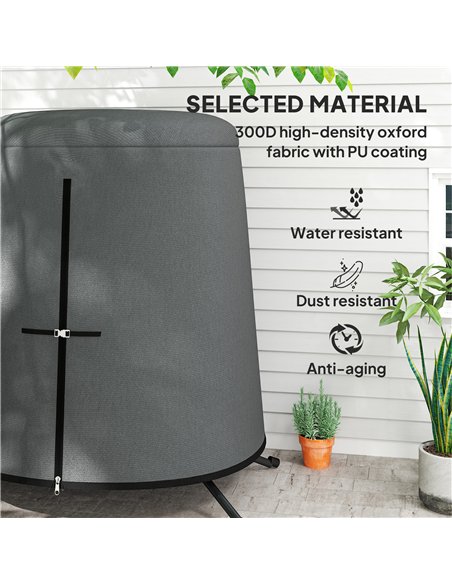 Outsunny 196 x 230 cm Hanging Egg Chair Protective Cover - Grey - pic 130335 | FastDaddyshop
